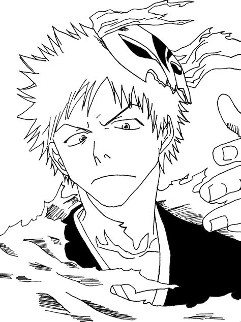 Ichigo Full Hollow Form Coloring Coloring Pages