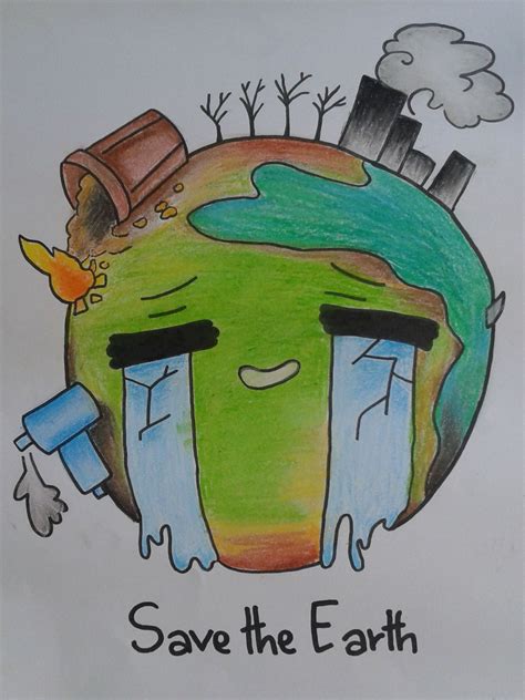 How To Draw Save Earth Viral Hutomo