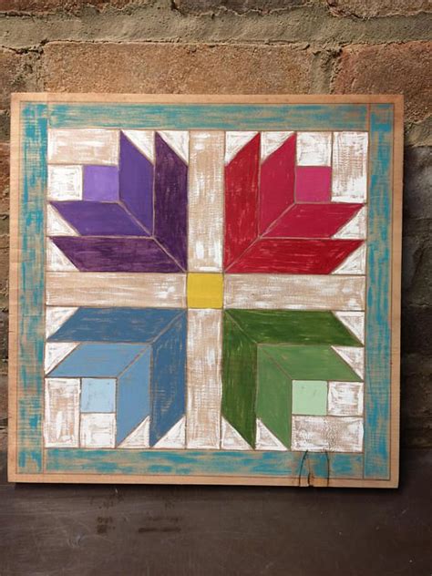 Tulip Pattern Quilt Block Painted Barn Quilts Barn Quilt Designs
