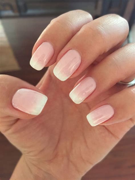 Ombré shellac American manicure nails Ombre nail designs Pink gel
