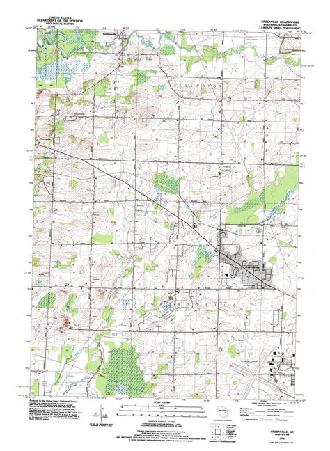 Greenville Topographic Map 124000 Scale Wisconsin