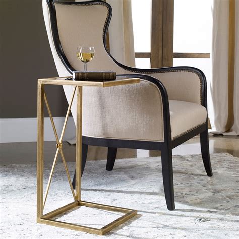 Uttermost Accent Furniture Occasional Tables 25014 Zafina Gold Side