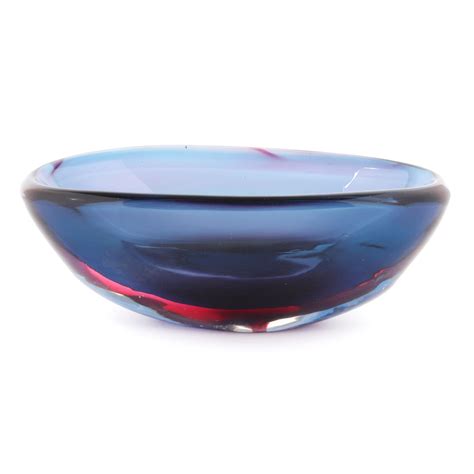 Lot Flavio Poli Seguso Vetri D Arte Murano Art Glass Sommerso Bowl 5 H X 13 Diam