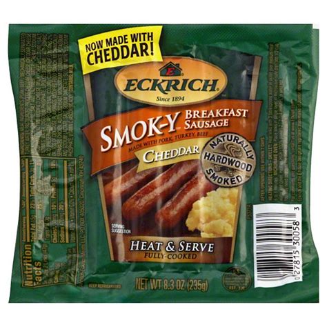 Eckrich Smok Y Breakfast Sausage Links Cheddar Shop Meat At H E B