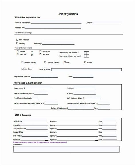 Please assist me in providing a simple guarantor's form format, which will be filled by employees guarantor/next of kin. Employee Requisition form Sample Awesome Job Requisition ...