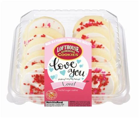 lofthouse valentine s day white frosted sugar cookies 10 ct 13 5 oz fred meyer