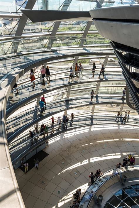 People Visit The Reichstag Dome In Berlin Germany Editorial