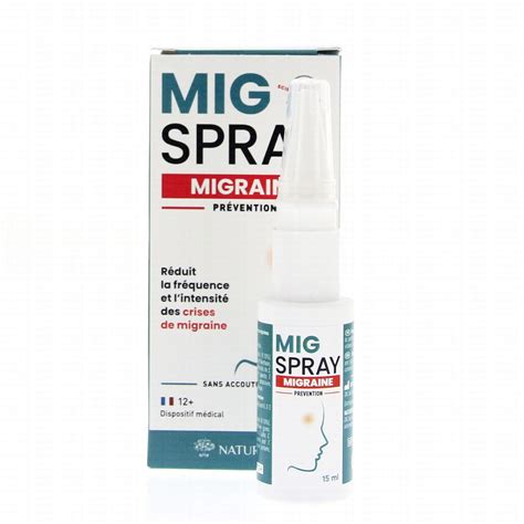 Naturveda Mig Spray Spray Nasal Prévention Migraine 15ml Pharmacie