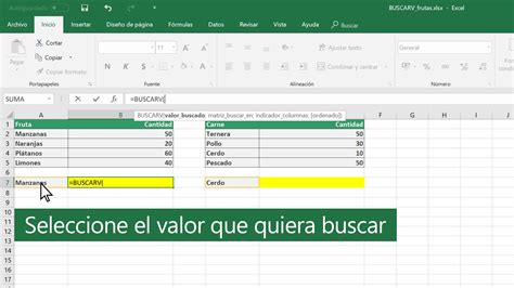 Ejemplo De La Funcion Buscarv En Excel Ejemplo Sencillo