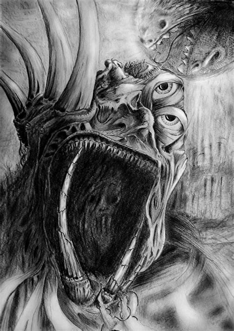 Demon Drawing By Martin Mikolajczyk