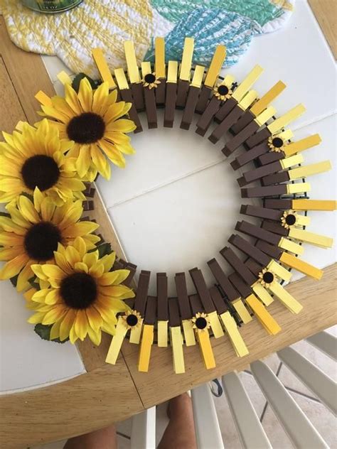 This Is A 2 Tone Yellow Sunflower Wreath So Cute For Front Door Or In