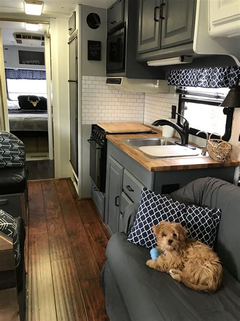 46 Fifth Wheel Makeover Ideas To Copy Right Now Camper Trailer Remodel Glamper Camper