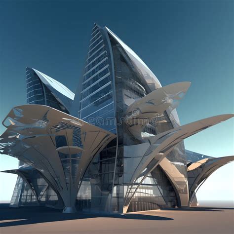 Generative Ai Ilustration Futurism Architecture City Futurism