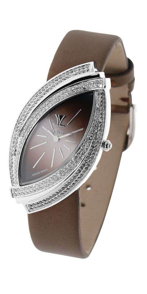 Levian Watch Featuring Chocolate Diamonds In Stainless Steel With A