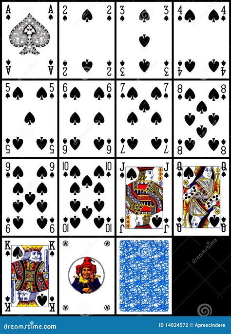 Playing Cards The Spades Suit Royalty Free Stock Image