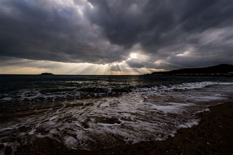 Wallpaper Sunlight Landscape Sunset Sea Rock Nature Shore