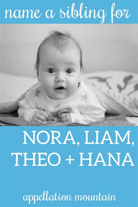 Name Help A Sibling For Nora Liam Theo And Hana Appellation Mountain