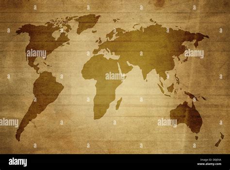 Grunge Illustration Of The World Map Stock Photo Alamy