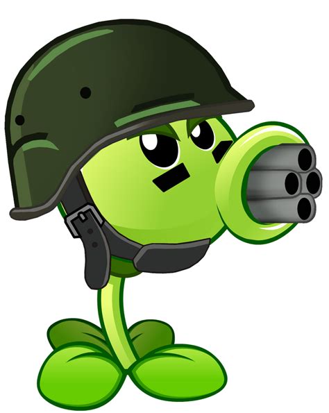 Plants Vs Zombies 2 Iat Gatling Pea Stone By Walter 20210 On