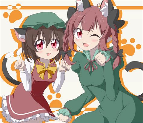 Bwell Chen Kaenbyou Rin Touhou Green Headwear Commentary Request