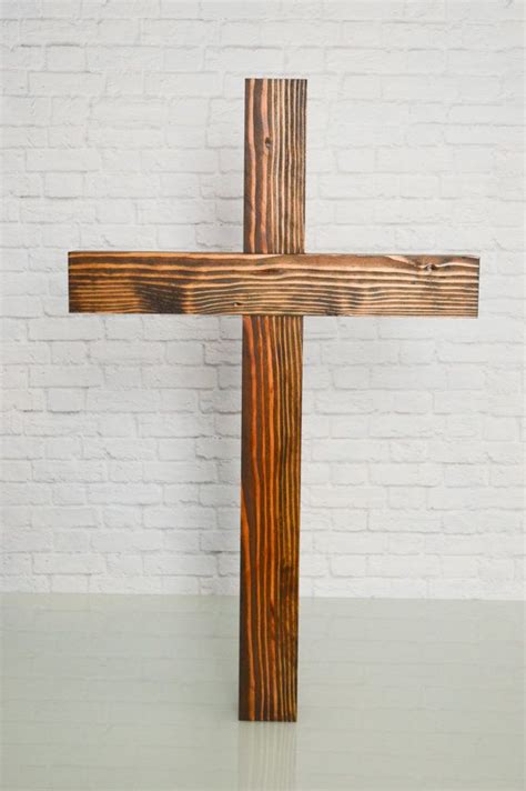 Extra Large Wood Cross Rustic Re Purposed Wood By Fqstudios Walnut