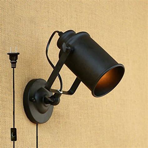 Kiven Metal Pail Wall Sconces 1 Light Plug In Lighting Minimalist Loft