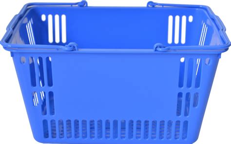 Plastic Shopping Baskets Blue Twin Handle Carry Shopping Basket