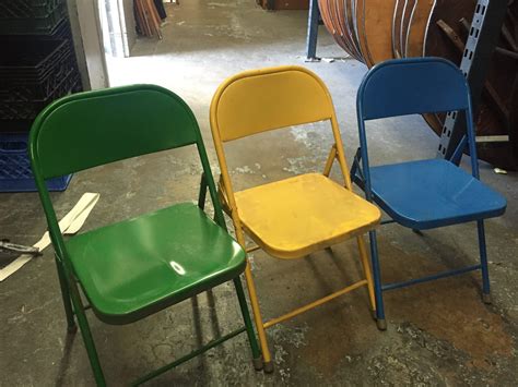 Shop folding chairs at chairish, the design lover's marketplace for the best vintage and used furniture, decor and art. Metal Folding Children Chairs **FOR SALE ONLY** - Del Rey ...