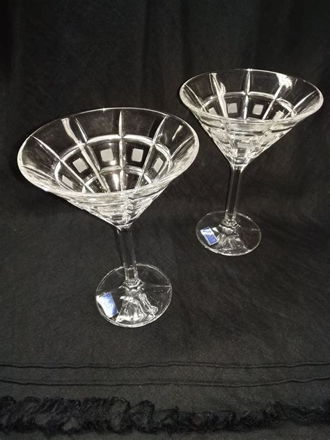Marquis Waterford Crystal Martini Glasses Pair Etsy Crystal Martini Glasses Waterford