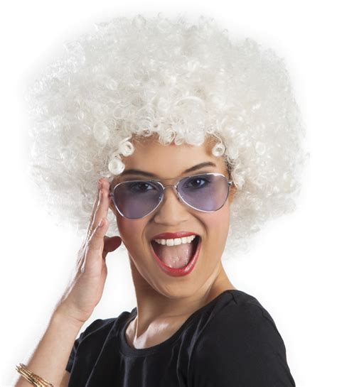 White Afro Wigs Hairturners