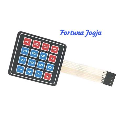 Jual Modul Membrane Switch Keypad 16 Key 4 X 4 Matrix Array 4x4 8 Pin