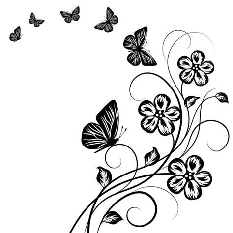 Butterfly Swirl Tattoo Illustrations Royalty Free Vector Graphics