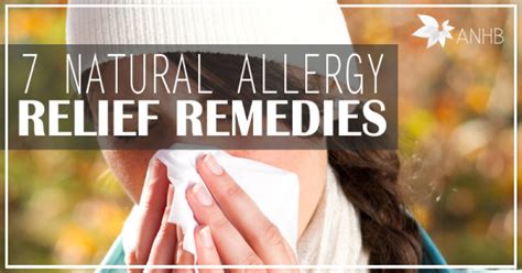 7 Natural Allergy Relief Remedies All Natural Home And Beauty