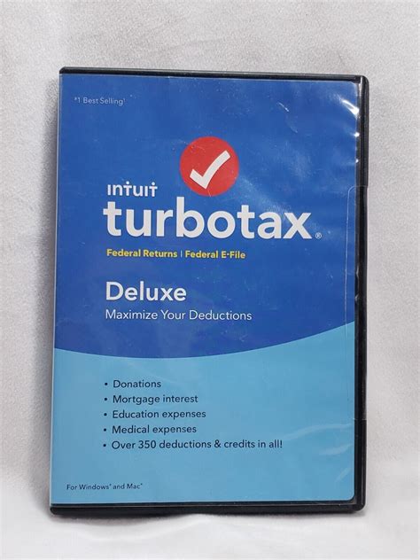 Intuit Turbotax Deluxe Federal Returns Federal E File State
