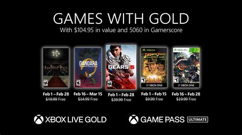 New Games With Gold For February 2021 Featuring Gears 5 And More Xbox