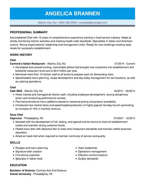 Sample Of Chief Mate Resume Chef Resume Example Template Diamond In