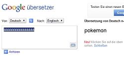 Von englisch, russisch, türkisch, spanisch und französisch über chinesisch und. Google-Übersetzer: 15 Mal 'ä' bedeutet "Pokemon ...