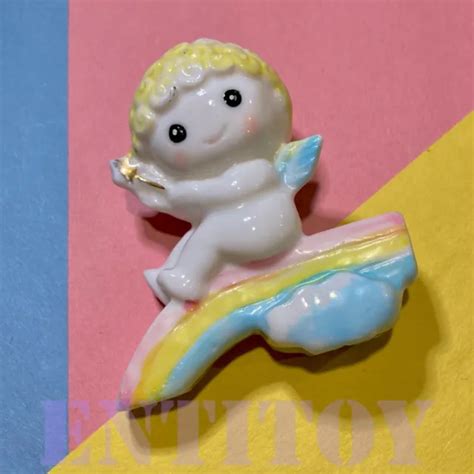 Vtg Sanrio Clone Little Twin Stars Bootleg Ceramic Figurine Rainbow