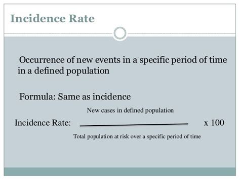 Incidence Rate Definition Epidemiology Legitimaris
