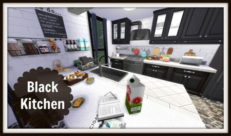 Dinha Gamer Black Kitchen Sims 4 Downloads