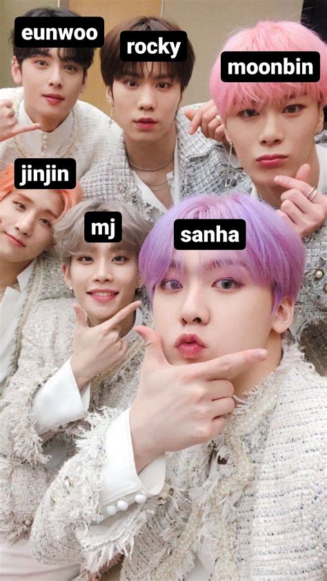 Astro Kpop Group Photo With Names Ot6 Group Names Ideas Kpop Group