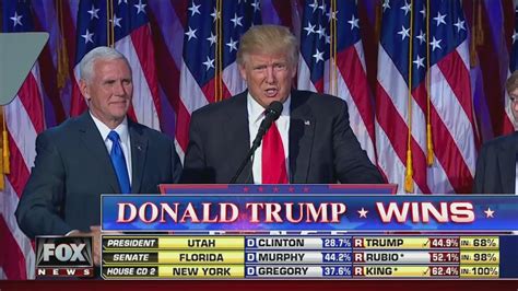 Speech Donald Trump Wins 2016 Presidential Election Youtube