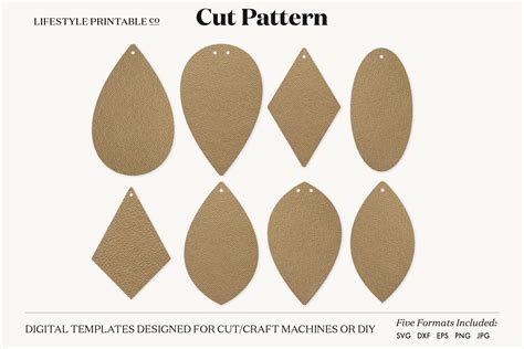 Earrings Template Cut File Graphic By Lifestyle Craft Co Creative Fabrica