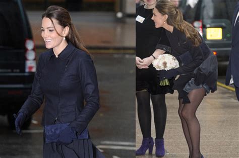 Duchess Of Cambridge Kate Middleton S Skirt Blown Up By The Wind Daily Star