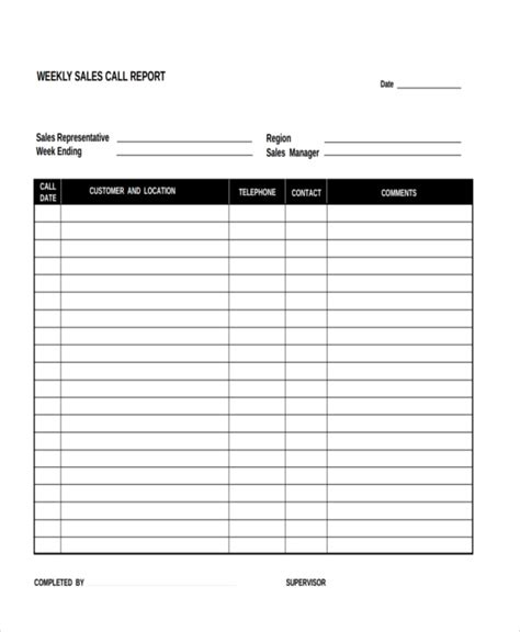 Free 15 Sales Report Form Samples In Pdf Ms Word