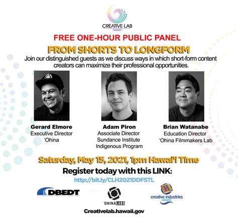 Creative Lab Hawaiʻifree Public Panel From Shorts To Longform