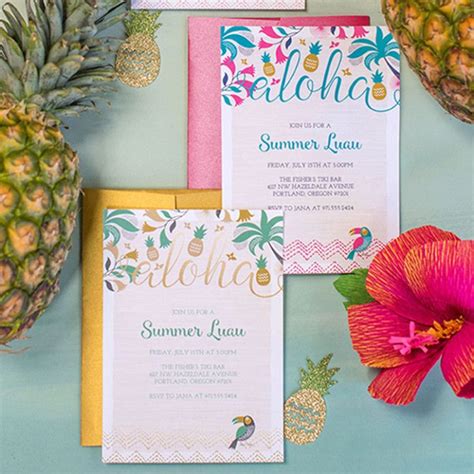 Tropical Diy Projects For Home Or Party Decor Luau Party Invitations