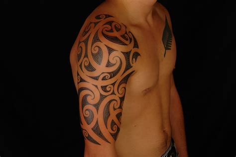 Shane Tattoos Maori Half Sleeve Tattoo On Rhys