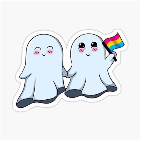 Pansexual Pride Ghosts Sticker For Sale By Heyannite Redbubble