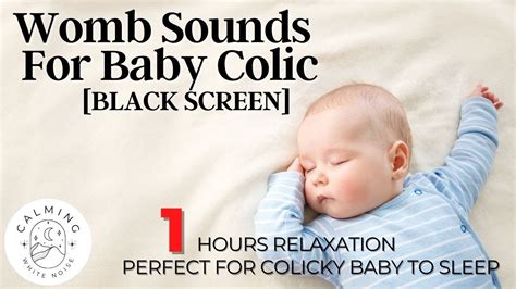 BABY SLEEP WOMB WHITE NOISE BLACK SCREEN Womb Sounds Soothe Crying